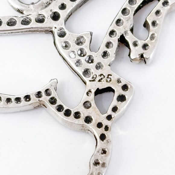 Vintage Sterling Silver 925 Openwork Horse Pendant - Picture 6 of 8